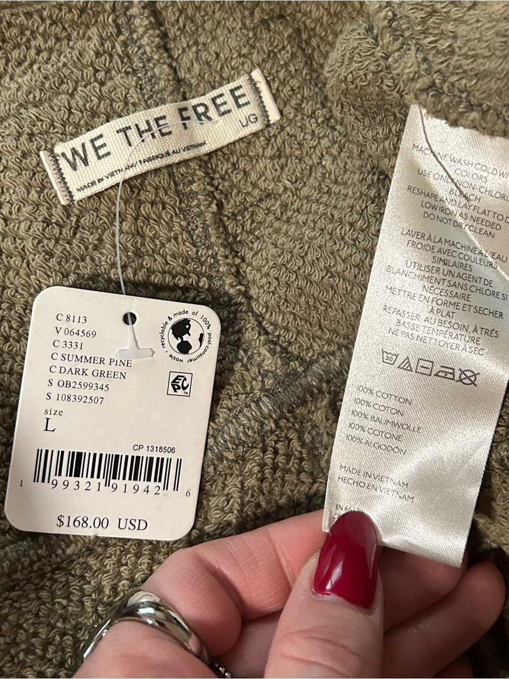 NWT Free People We The Free Thunder Cardi in Summer Pine - Picture 3 of 16